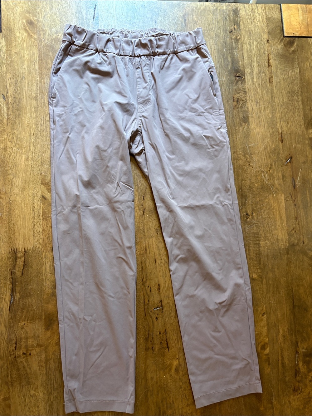 Vuori Elastic Waist Taupe Pants - Casual Comfort size Small